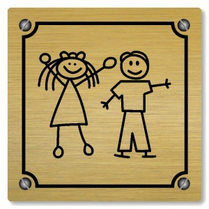 WC společné, 148x148mm, zlatá, Kansas